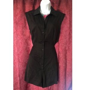 BEBE Black Short Romper with Cutouts
